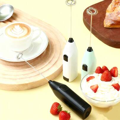 1 pezzo Frullino per caffè, mescolatore, sbattitore per uova, montatore di schiuma di latte, utensile da cucina portatile e compatto, 360 gradi