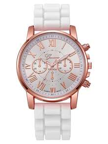 1/10 件女士手表套装，优雅石英手表套装 - 时尚罗马数字，硅胶表带，锌合金表壳 - 送给她的完美礼物，女士配饰 - 彩色 - 查看 6