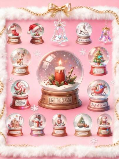 15pcs Christmas Snowball Wooden Ornaments For Christmas Tree, Home Decor, Unique Holiday Gift Hanging Decorations