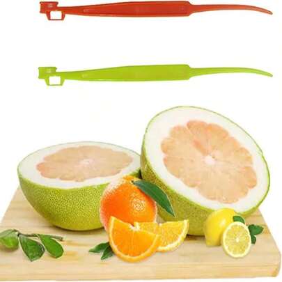 2 Pcs Orange Peeler Tools Citrus Peel Cutter Plastic Easy Fruit Vegetable Slicer Lemon Peeler Opener Remover Fruit Tools Kitchen Accessory Knife Cooking Tool Kitchen Gadget Peelers Graters And Slicers