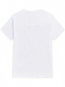 Camiseta casual para hombre, 100 % algodón, con un moderno estampado gráfico, perfecta para ir al gimnasio y un regalo ideal para cualquier entusiasta del fitness. Ligera y transpirable, de manga corta para el verano. - Blanco - Ver 2