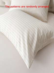 1 chiếc vỏ gối 100% cotton, vỏ gối dệt nhuộm sợi, chất liệu cotton đã qua xử lý, kiểu dáng phong bì, phù hợp cho nam, nữ, ký túc xá, phòng ngủ, học sinh, trang trí ký túc xá, trang trí phòng ngủ, họa tiết kẻ sọc đơn giản. - Nhiều màu - Xem 5