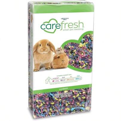 Carefresh Dust-Free Confetti Natural Paper Small Pet Bedding With Odor Control, 10 L