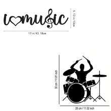 HELLOYOUNG “我爱音乐”墙饰——这款现代风格的艺术品可提升您的卧室、客厅或浴室格调。它采用优质防水防锈材料制成，简约的设计为任何空间带来现代优雅气息，适合现代家居装饰。 - 多色 - 查看 8