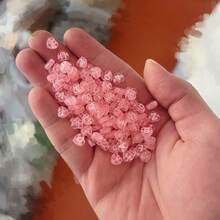 Yiwu Qiyou Accessories Co., LTD 100pcs/Pack Letter Detail Heart Shaped Beads, Valentine's Day Jewelry - Pink - View 3