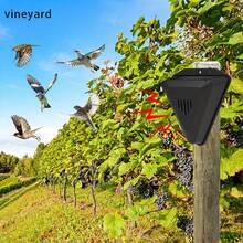 1pc Solar Powered Animal Repeller - Triangular Outdoor Garden Bird Repellent Device With 13 Sounds, Effective Wild Animal Control For Farm, Yard And Garden - Black - View 8