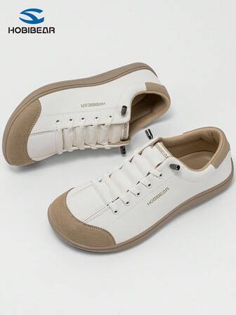 HOBIBEAR 宽头赤足鞋单脚蹬男女简约透气舒适越野跑鞋PU皮革表面