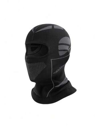1pc Professional Sports Balaclava, Unisex Autumn/Winter Ski & Cycling Lycra Breathable Windproof Warm Face Mask, Suitable For Skiing, Cycling