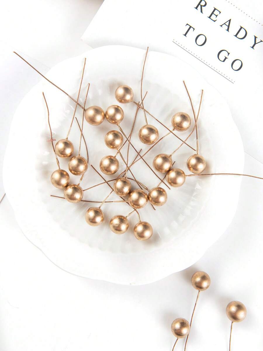 50PCS 2.36inch Artificial Holly Berries Christmas Berry Artificial Fruits For Christmas Tree Decor, Christmas Wreath Making Decorations Supplies Bouquet Diy, Wreath Material, Candy Box Accessories, Home Wedding Decoration, Bride Wrist Flower, Chest Flower, Headflower Material, Room Decor, Kitchen Accessories, New Year Decoration, Birthday Party Cake Accessories, Fall Decor, Winter Decor, Christmas Decorations