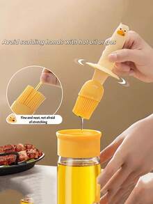 [Customization] A Household Oil Brush That Can Be Customized With Text, Printed With Exclusive Text To Create A Unique Kitchen Accessory. The Oil Brush Is Paired With An Oil Storage Bottle, Making It Easy And Convenient To Bake Egg Mixture And Barbecue Oil, Making It Perfect For Baking - Multicolor - View 6