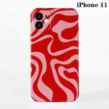 1pc Minimalist Asymmetrical Patchwork Pattern Glossy Hard Shell Phone Case, Suitable For IPhone 11/12/13/14/15/16 Pro Max