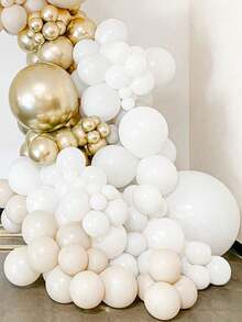 123pcs Cream Beige White Balloon Garland Arch Kit White Wedding Bride To Be Mariage Ballons Arch Baby Shower Birthday Party Decorations Globos Baptism Engagement - As Picture - View 5