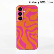 1 件极简主义电影不对称拼布图案硬质手机壳，表面光滑，适用于 11/12/13/14/15/16 Pro Max - 彩色 - 查看 30