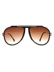 1pc Large Frame Fashion Glasses Toad Glasses Retro Personalized Versatile Men's And Women's Fashion Glasses Suitable For Daily Wearing, Street Photography, Vacation Travel, Autumn And Winter Decoration Holiday/Birthday/Girlfriend Gift