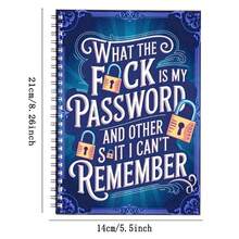 Fun Spiral Password Notebook Log Book 1 Piece For Internet And Computer Logins, Record Websites, Usernames, Passwords, Home Or Office Password Keeper, Office Log Book, Perfect Gift For Colleague  Perfect Gift For Birthdays, Holiday Gifts, And Parties. Suitable For Daily Wear And Holiday Celebrations, Suitable For All Seasons, And Is An Ideal Choice For Holiday Accessories. - Royal Blue - View 7