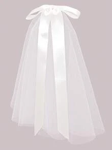 1款优雅蝴蝶结发箍发夹，女孩服装配饰，花童婚礼配饰，适合表演拍摄、派对和舞台演出，是送给女孩的理想礼物。 - 彩色 - 查看 7