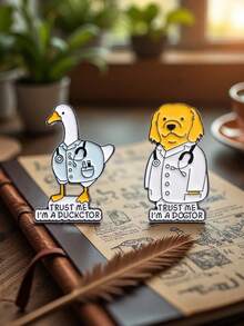1/2pcs Unique Medical Nurse Doctor Stethoscope Metal Brooch Pin, Creative Cartoon Cute Pink Bow Brooch Pin For Clothes, Bags, Accessories. Ideal Gift For Theme Party, Perfect Present For Friends - Multicolor - View 8