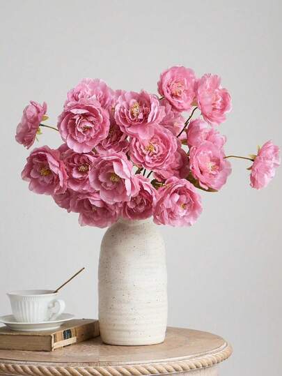 1/3 pezzi Fiore di loto artificiale in seta con stelo lungo, adatto per matrimoni, feste, cerimonie, decorazioni, fai da te, composizioni floreali, decorazione della casa