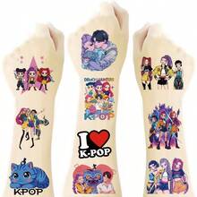 1 Set KPOP Hexenjagd Anime Cartoon temporäre Aufkleber Set, kreatives Geschenk für Kinder, Sammlerstück für Fans, Weihnachtsstrumpffüller, Weihnachtsgeschenke, Weihnachten, Weihnachtsdekoration [Stochastischer Stil]