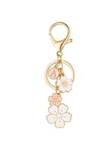 2pcs/1pc (30ml) Hand Sanitizer Spray Bottle Protective Case, 26 Cherry Blossom Letter Pendant, Silicone Spray Bottle Anti-Drop Anti-Collision Protective Cover, Keychain Design, Easy To Carry For Travel, Can Be Hung On Bags, Keys Or Children's Backpacks, Wear-Resistant, Waterproof, Reusable Protective Cover Suitable For Hand Sanitizer Spray Bottle, Travel, Outdoor, Gifts, Halloween Gifts, Christmas Gifts