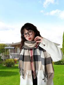 New Classic High-End Fashionable Double-Sided Cashmere Warm Scarf, Versatile For Couples, Teachers, Students, Birthday Gifts, Warm Long Thick Neck Warmer, Japanese/Korean Style Boyfriend Gift