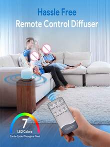 500ml Essential Oil Diffuser With Remote Control, Humidifier 5 In 1 Ultrasonic Aromatherapy Fragrant Oil Humidifier Vaporizer, Essential Oil Diffuser, Aromatherapy Humidifier For Relaxing Atmosphere In Home Office Bedroom