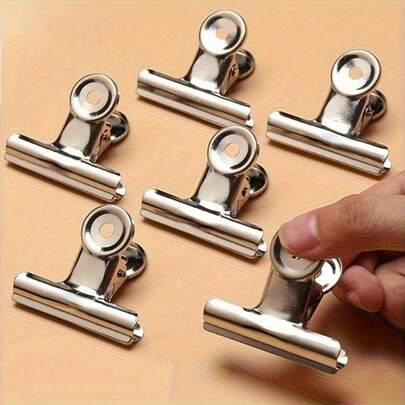 12pcs Heavy Duty Stainless Steel Food Bag Clips - Airtight, Reusable Multi-Purpose Clips For Kitchen, Office, School - Ideal Home Organizers And Storage, Essential Household Accessories | Modern Kitchen Gadgets | Construction