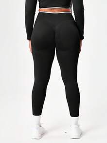 Pantalones de yoga de talle alto con control de abdomen para mujer de talla grande de TNTOR, mallas para hacer sentadillas a prueba de sudor con bolsillos, que absorben la humedad, levantan el trasero y son de compresión para hacer ejercicio, T5901B