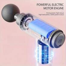 Mini Fascia Pistole Tragbare Massagepistole 4 Ersatzköpfe Körper Rücken Fitness Tiefengewebe Muskel Percussion 6-Gang einstellbar Ultra lange Ausdauer Vibrationsmassagegerät