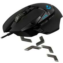 Logitech G502 HERO Wired Mouse HERO 25K Sensor + 11 Programming Keys 5 Sets Of Weights Custom LIGHTSYNC Light Synchronization /CS2 Gun Suppression Artifact