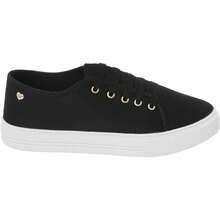 Kit 2 Women's Sneakers Heart Pendant Casual Comfortable Slip On - Đen và trắng - Xem 3