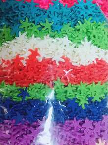 30 piezas pendientes, accesorios para el cabello y decoraciones de manualidades DIY con forma de estrella de mar con lentejuelas brillantes - Multicolor - Ver 9