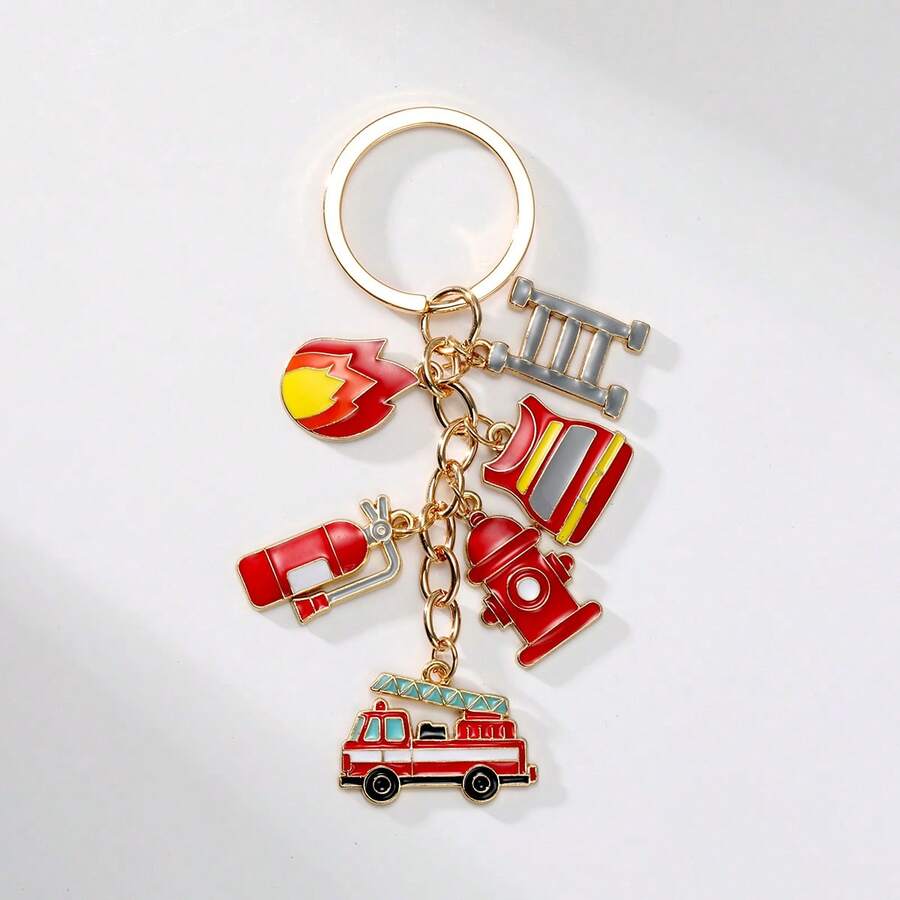 Unique Gift For Firefighters, Retirement Keychain With Fire Truck ...