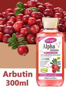 1/2瓶300毫升面部及身体亮白精华液，蕴含AHA/熊果苷/姜黄/维生素C/曲酸精华，保湿、提亮、美白、紧致，温和不刺激，抗衰老，改善肌肤暗沉，舒缓、修复、淡化色斑，大容量，适合所有肤质，节日礼品 - 彩色 - 查看 17