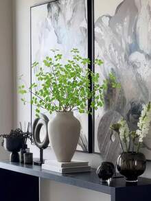 1/3/6 Pcs 33.3'' Eucalyptus Stems Greenery Stems Eucalyptus Leaf Spray In Green Silk Plastic Plants Floral Artificial Plants For Home Party Wedding Decoration, Tall Faux Silver Dollar Eucalyptus Leaf Branches Greenery Stems Decorations For Home Wedding Party Centerpieces Floral Arrangements - Green - View 12