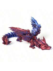 New Upgraded 4D Printed Pterosaur Model, Crystal Flying Dragon With Wings, Movable Joints, Creative Ornament, Action Figure Gift, Decoration Toy, Birthday/Holiday Gift - Multicolor - View 10