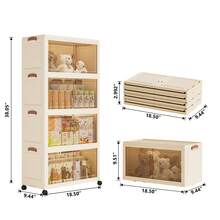 4layers Storage Bins With Lids, 4PC Stackable Storage Bins With Wheels Collapsible Storage Bins, Foldable Storage Containers With Door For Home And Office Closet Organizers Storage Bins Plastic Boxbedroom,Organizer,Organiser,Home Storage,White T Shirt Women,Black Pants Women,Ladies Winter Clothes,Dress,Winter Clothes For Ladies,Elegant Woman Dresses,White Shirt For Ladies,Long Sleeve,White Jumpsuit For Women,Spring Dresses For Women,Spring Outfits For Women,Spring,Spring Clothes,Minimalist,Summer Tops - Màu be - Xem 14