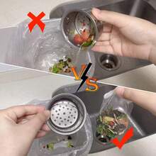 100/200 件厨房水槽过滤器，用于洗菜和洗碗的排水过滤网，一次性排水袋 - 彩色 - 查看 4