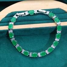 سوار تنس أنيق، مثالي للأعراس والحفلات - هدية مجوهرات فاخرة للنساء - بطلاء أبيض ذهبي - مناسب للارتداء اليومي والمناسبات الخاصة - هدية عيد الحب