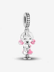 1pc Fashion Beaded Pendant, Suitable For Women's Bracelet, Bangle DIY Jewelry Making And Daily Accessory Decoration, Suitable For Girls - Silver - View 14