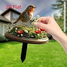 1pc, Robin Decorative - Acrylic Outdoor Art, Suitable For Outdoor Planters, Lawn And Patio Decoration, Flowers, Holidays, Garden Themed Yard Decoration, Outdoor Decorative Plaque, Flat Ground , Sun Catcher Sign