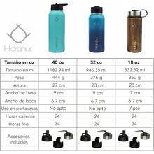 Termo de Acero Inoxidable Doble Aislamiento Trmico, Termo Para Caf, 3 Tapas Hermticas, 2 Popotes, 24 Hrs de Agua Caliente y Fra Negro, 18 Oz 532.324 ml - Negro + 1,2 Litros - Ver 10