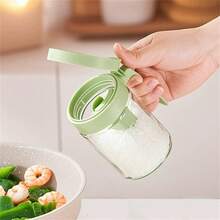 Transparent Glass Spice Jars With Spoons, Salt Shaker, Seasoning Bottles, Spice Containers, Condiment Storage Boxes For Kitchen