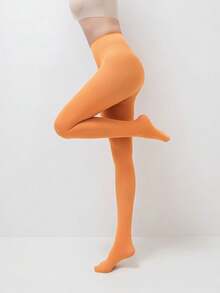 1 Pair Plus Size Women's Solid Color Tights/Pantyhose, Suitable For Christmas, Masquerade Party, Halloween, Stage Performance, Cosplay, Variety Of Color Options, Fits Well With Different Outfits