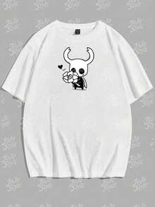 Hollow Knight Silk Song Fantasy Metroidvania Geek Video Game T-Shirt Unisex Male Female 100% Cotton Premium Top Streetwear Launch Immediate Shipping Various Colors!! Plus Size - 花 - 查看 1