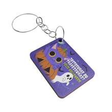 Chaveiro Lembrancinha de Halloween em MDF - KIT 25 UNI. - Visão 1