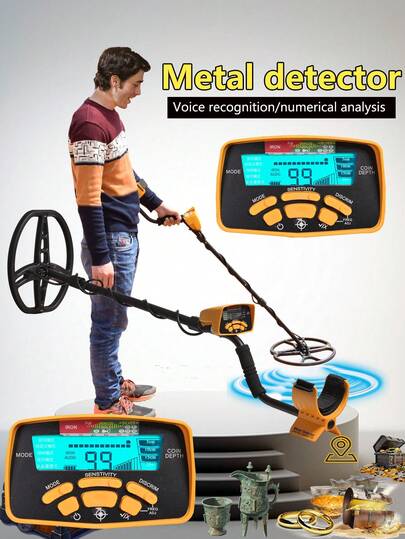 Professional Metal Detector, Waterproof IP68 Metal Detector With Precise Locator, Handheld Foldable Deep Detection For Precious Metals (Gold, Silver, Copper, Iron), 5 Modes, Suitable For Adults And Children