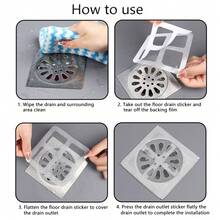12 Stück/Set Einweg-Abflussabdeckungen, Küchenspüle Verstopfungsstopper Filter, Badezimmer Haarstopper Abfluss Aufkleber, Anti-Insekten Abflussabdeckungen