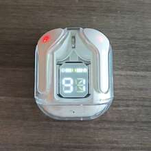 无线耳机，带ENC降噪功能，HiFi立体声麦克风，迷你入耳式耳机，带充电盒和LED数字显示屏，T2 TWS蓝牙耳机，透明ENC降噪耳机，数字电池显示，适用于智能手机的立体声耳机