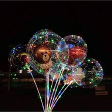 10/20 Pack LED Balloons, 24 Inches Light Up Balloons, Clear Helium Bobo Balloons, Glow Bubble With String Lights For Valentines Day, Halloween, Christmas, Wedding, Birthday Party Decoration - 彩燈 - 查看 9